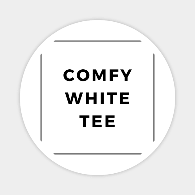 White Tee Magnet by GMAT